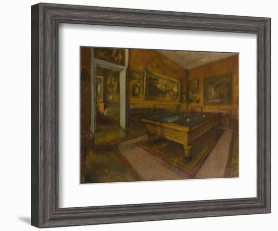 Billiard Room at Ménil-Hubert, 1892-Edgar Degas-Framed Giclee Print