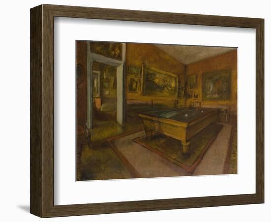 Billiard Room at Ménil-Hubert, 1892-Edgar Degas-Framed Giclee Print