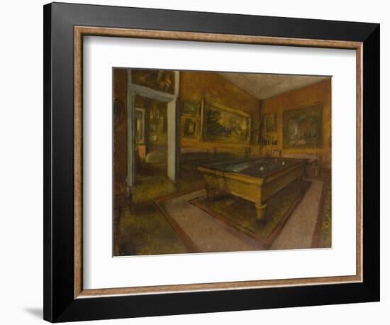 Billiard Room at Ménil-Hubert, 1892-Edgar Degas-Framed Giclee Print