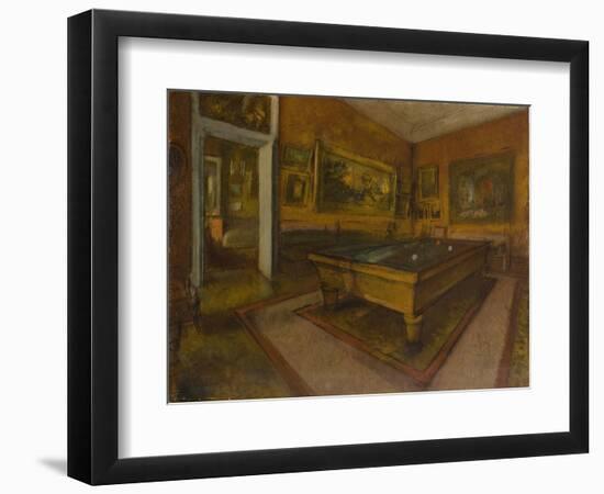 Billiard Room at Ménil-Hubert, 1892-Edgar Degas-Framed Giclee Print