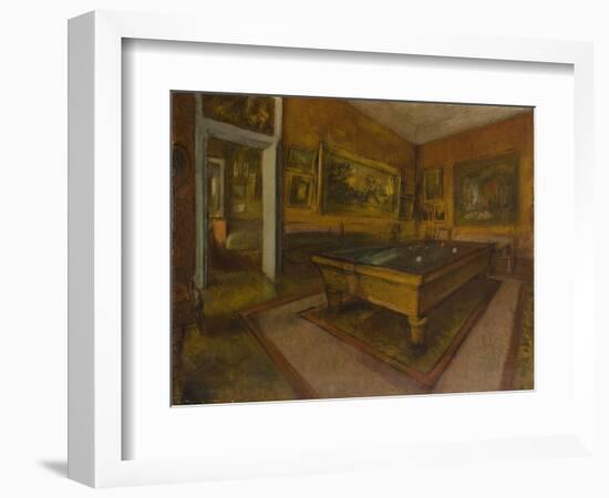 Billiard Room at Ménil-Hubert, 1892-Edgar Degas-Framed Giclee Print