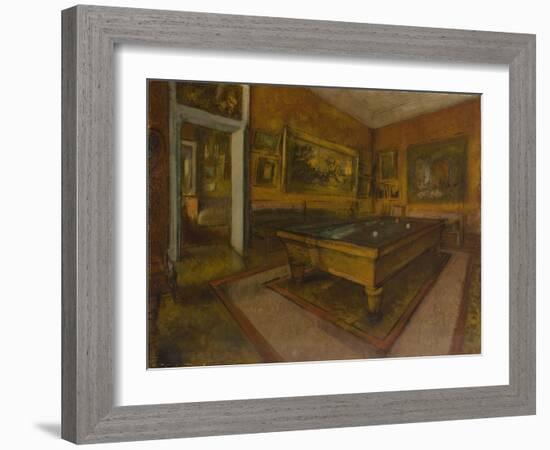Billiard Room at Ménil-Hubert, 1892-Edgar Degas-Framed Giclee Print