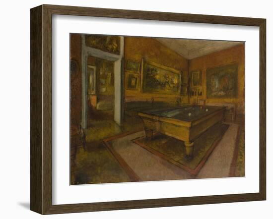 Billiard Room at Ménil-Hubert, 1892-Edgar Degas-Framed Giclee Print