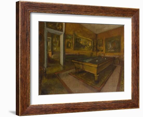 Billiard Room at Ménil-Hubert, 1892-Edgar Degas-Framed Giclee Print