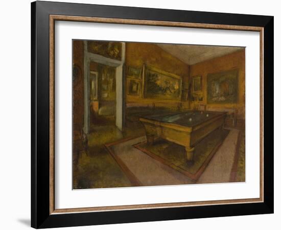 Billiard Room at Ménil-Hubert, 1892-Edgar Degas-Framed Giclee Print