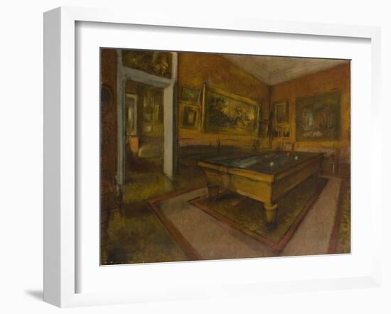 Billiard Room at Ménil-Hubert, 1892-Edgar Degas-Framed Giclee Print