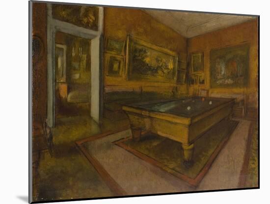 Billiard Room at Ménil-Hubert, 1892-Edgar Degas-Mounted Giclee Print