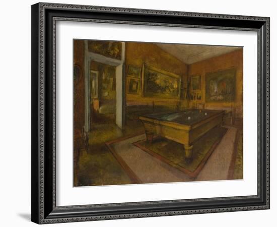 Billiard Room at Ménil-Hubert, 1892-Edgar Degas-Framed Giclee Print