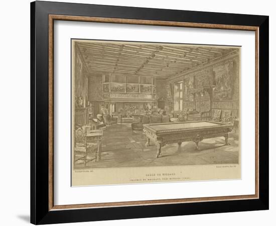 Billiard Room, Chateau De Meillant, Near Bourges, France-null-Framed Giclee Print