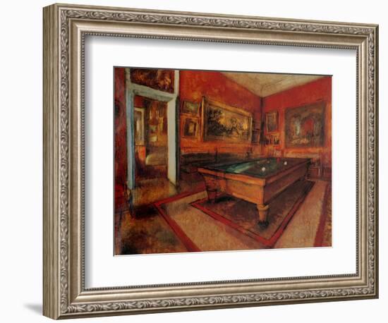 Billiard Room-Edgar Degas-Framed Art Print