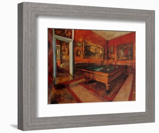 Billiard Room-Edgar Degas-Framed Art Print