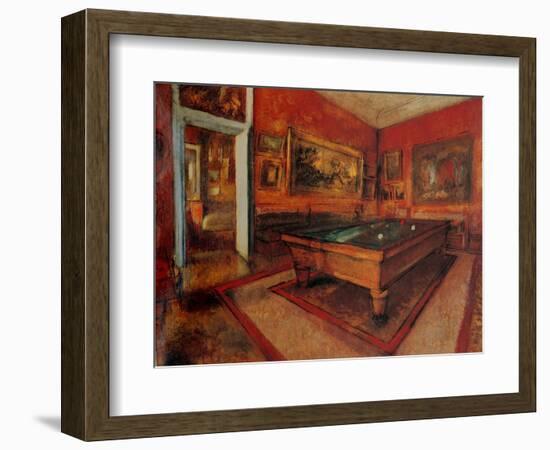 Billiard Room-Edgar Degas-Framed Art Print