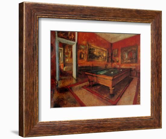 Billiard Room-Edgar Degas-Framed Art Print