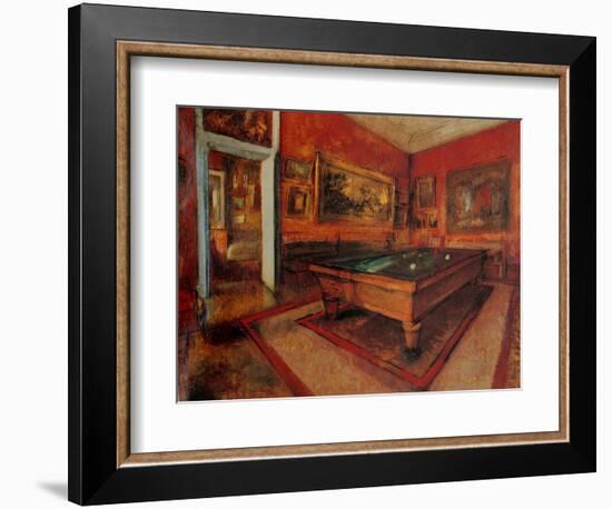 Billiard Room-Edgar Degas-Framed Art Print