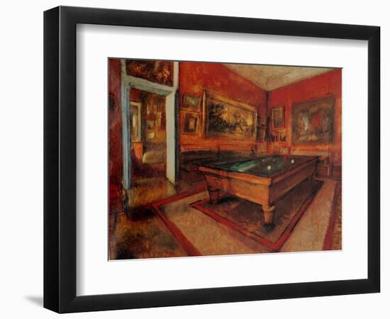 Billiard Room-Edgar Degas-Framed Art Print