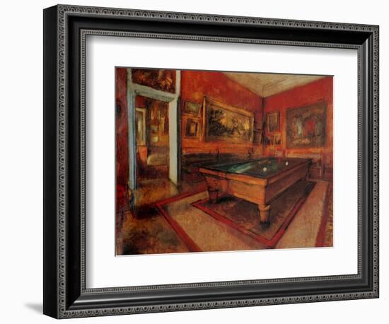 Billiard Room-Edgar Degas-Framed Art Print