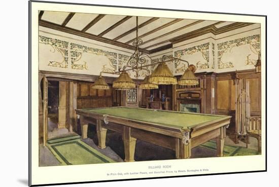 Billiard Room-null-Mounted Giclee Print