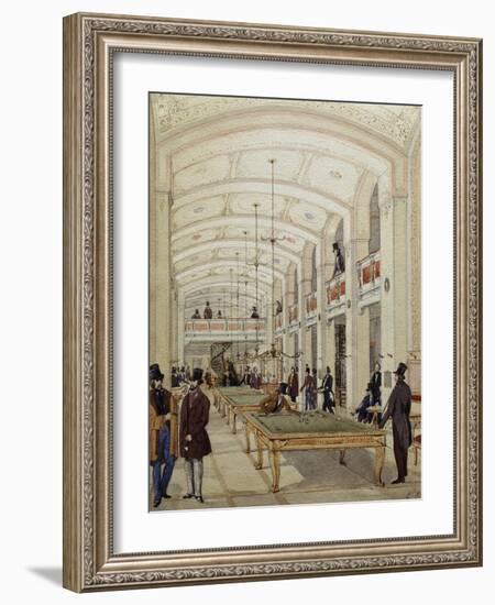 Billiard's Hall in Vienna, Austria, 19th Century-null-Framed Giclee Print