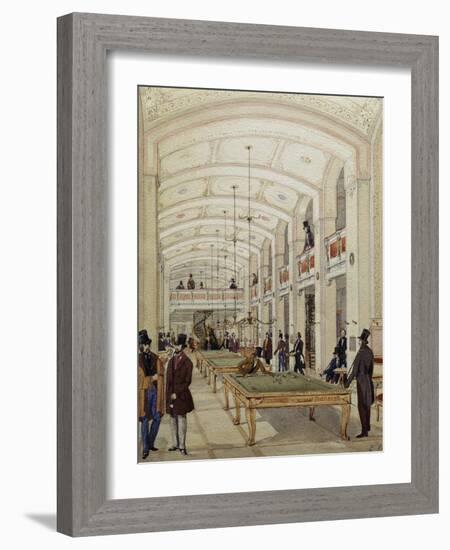 Billiard's Hall in Vienna, Austria, 19th Century-null-Framed Giclee Print