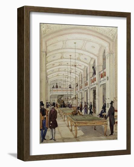 Billiard's Hall in Vienna, Austria, 19th Century-null-Framed Giclee Print