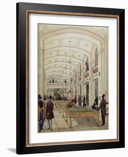 Billiard's Hall in Vienna, Austria, 19th Century-null-Framed Giclee Print