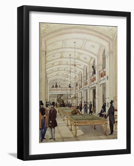 Billiard's Hall in Vienna, Austria, 19th Century-null-Framed Giclee Print