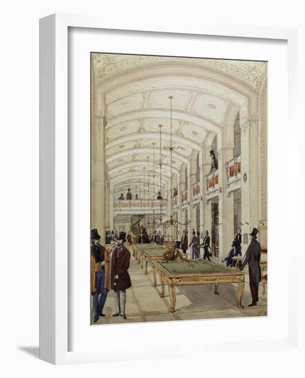 Billiard's Hall in Vienna, Austria, 19th Century-null-Framed Giclee Print