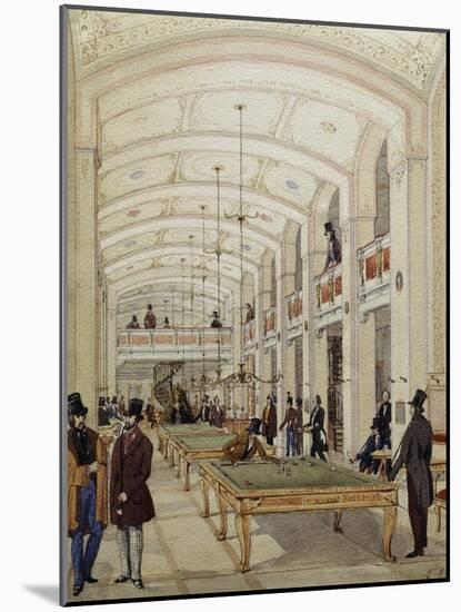 Billiard's Hall in Vienna, Austria, 19th Century-null-Mounted Giclee Print