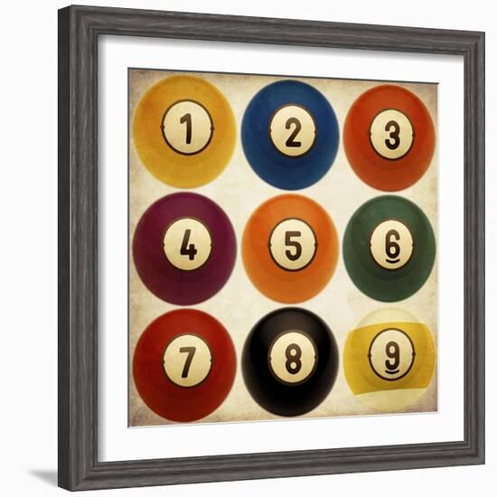 Billiards Antiqued-GI ArtLab-Framed Giclee Print