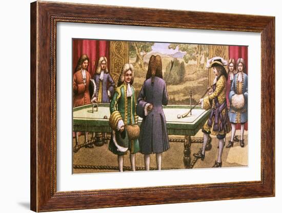 Billiards, as Played by Louis Xiv at Versailles-Pat Nicolle-Framed Giclee Print