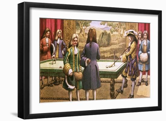 Billiards, as Played by Louis Xiv at Versailles-Pat Nicolle-Framed Giclee Print