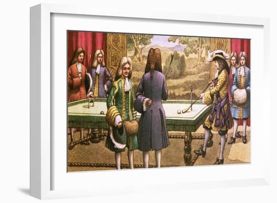 Billiards, as Played by Louis Xiv at Versailles-Pat Nicolle-Framed Giclee Print