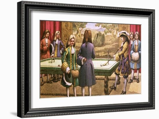 Billiards, as Played by Louis Xiv at Versailles-Pat Nicolle-Framed Giclee Print