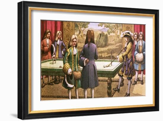 Billiards, as Played by Louis Xiv at Versailles-Pat Nicolle-Framed Giclee Print