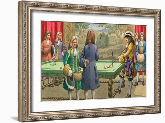 Billiards, as Played by Louis XIV at Versailles-Pat Nicolle-Framed Giclee Print