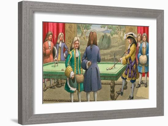 Billiards, as Played by Louis XIV at Versailles-Pat Nicolle-Framed Giclee Print