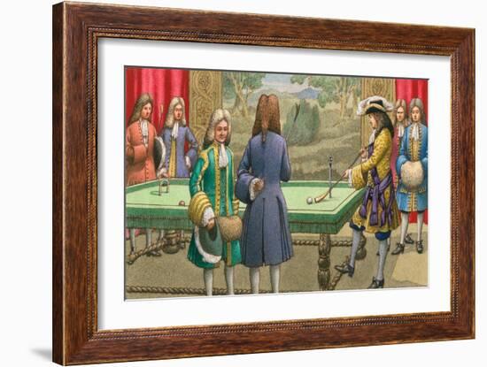 Billiards, as Played by Louis XIV at Versailles-Pat Nicolle-Framed Giclee Print