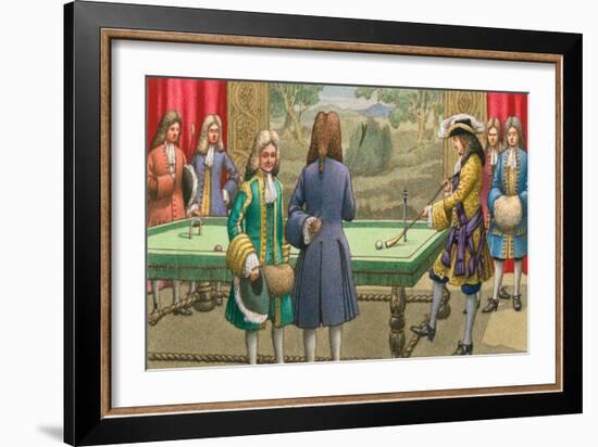 Billiards, as Played by Louis XIV at Versailles-Pat Nicolle-Framed Giclee Print