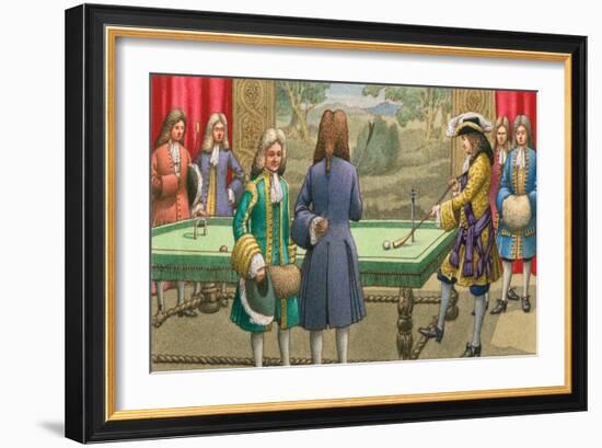 Billiards, as Played by Louis XIV at Versailles-Pat Nicolle-Framed Giclee Print