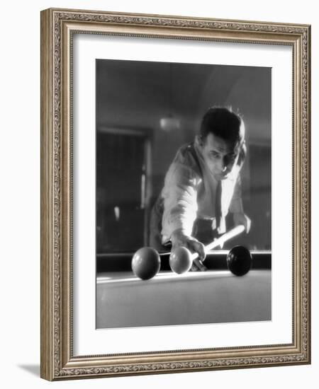 Billiards Player 1930S-null-Framed Photographic Print