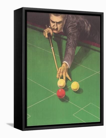 Billiards Player-null-Framed Stretched Canvas