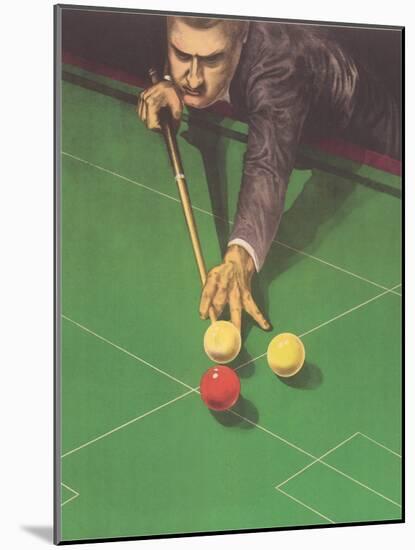 Billiards Player-null-Mounted Art Print