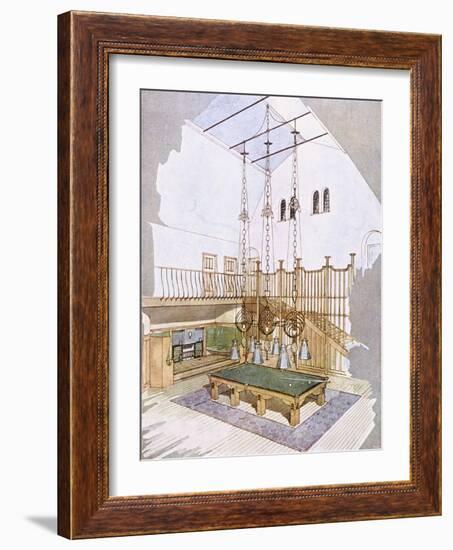 Billiards Room, Designed by George Walton, from 'Documents D'Art Moderne', 1900-03-null-Framed Giclee Print