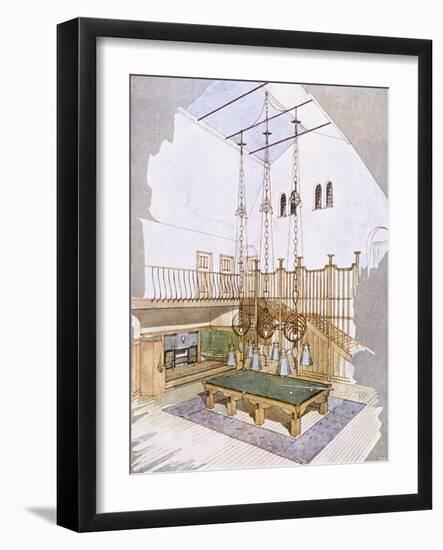 Billiards Room, Designed by George Walton, from 'Documents D'Art Moderne', 1900-03-null-Framed Giclee Print