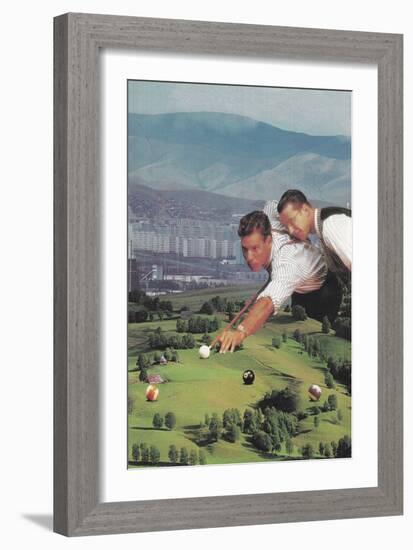 Billiards with Good Friends, 2020 (Collage)-Florent Bodart-Framed Giclee Print