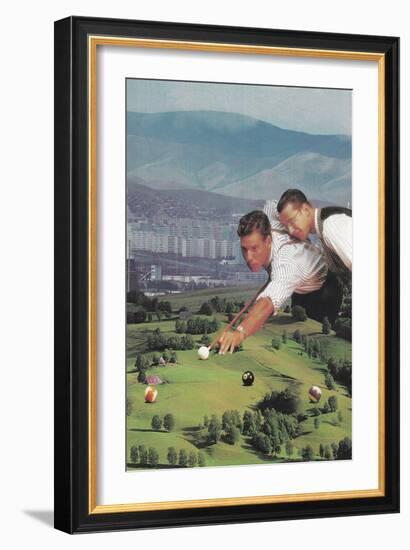 Billiards with Good Friends, 2020 (Collage)-Florent Bodart-Framed Giclee Print