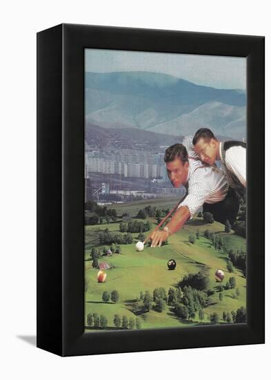 Billiards with Good Friends, 2020 (Collage)-Florent Bodart-Framed Premier Image Canvas