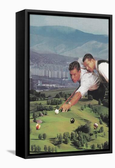 Billiards with Good Friends, 2020 (Collage)-Florent Bodart-Framed Premier Image Canvas