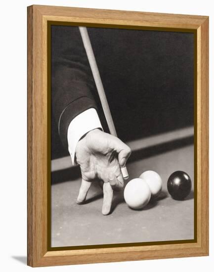 Billiards World Champion Willie Hoppe's Hand Was Insured for $100,000-null-Framed Stretched Canvas