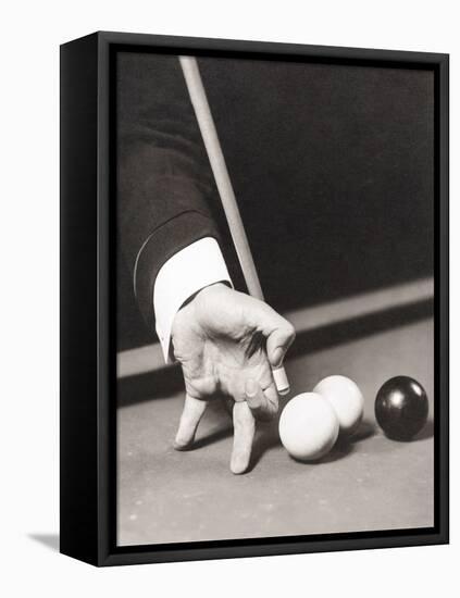 Billiards World Champion Willie Hoppe's Hand Was Insured for $100,000-null-Framed Stretched Canvas